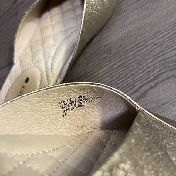 Birdies Champagne Gold The Swan Leather Mules Slip-On - Picture 10 of 11